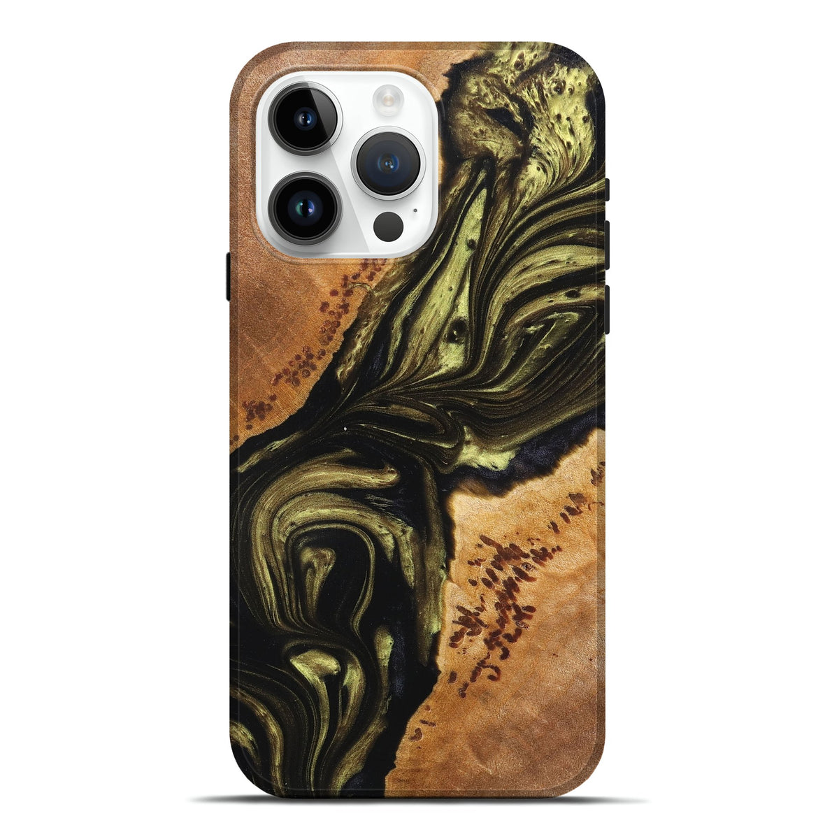 iPhone 15 Pro Max Wood+Resin Phone Case - Enrique (Pattern, 683973) - Carved