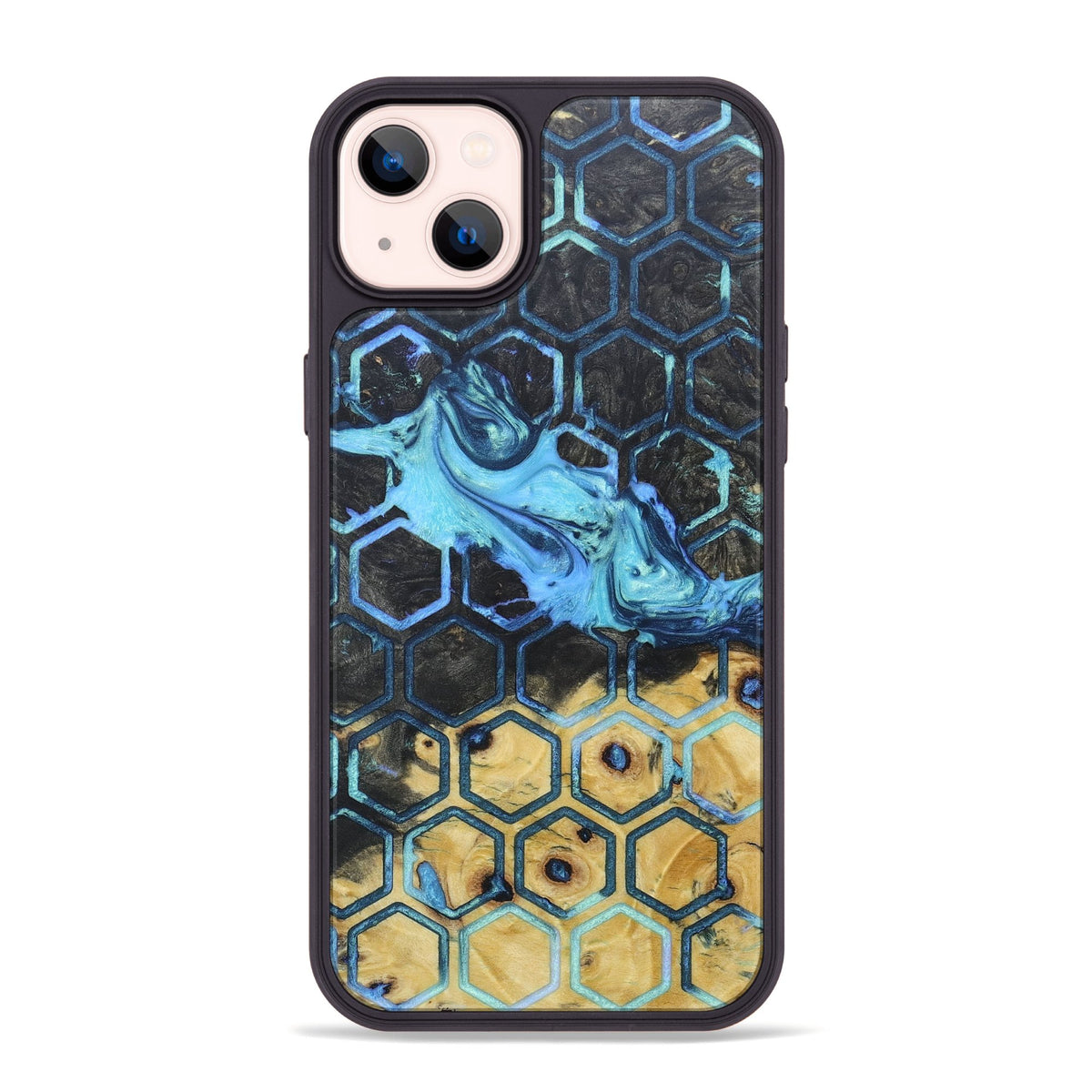 iPhone 15 Pro Max Wood+Resin Phone Case - Enrique (Pattern, 683973) - Carved