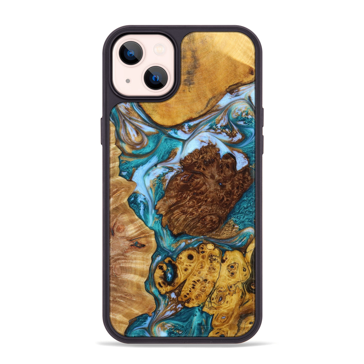 iPhone 14 Plus Wood Resin Phone Case Jayden Mosaic 638408